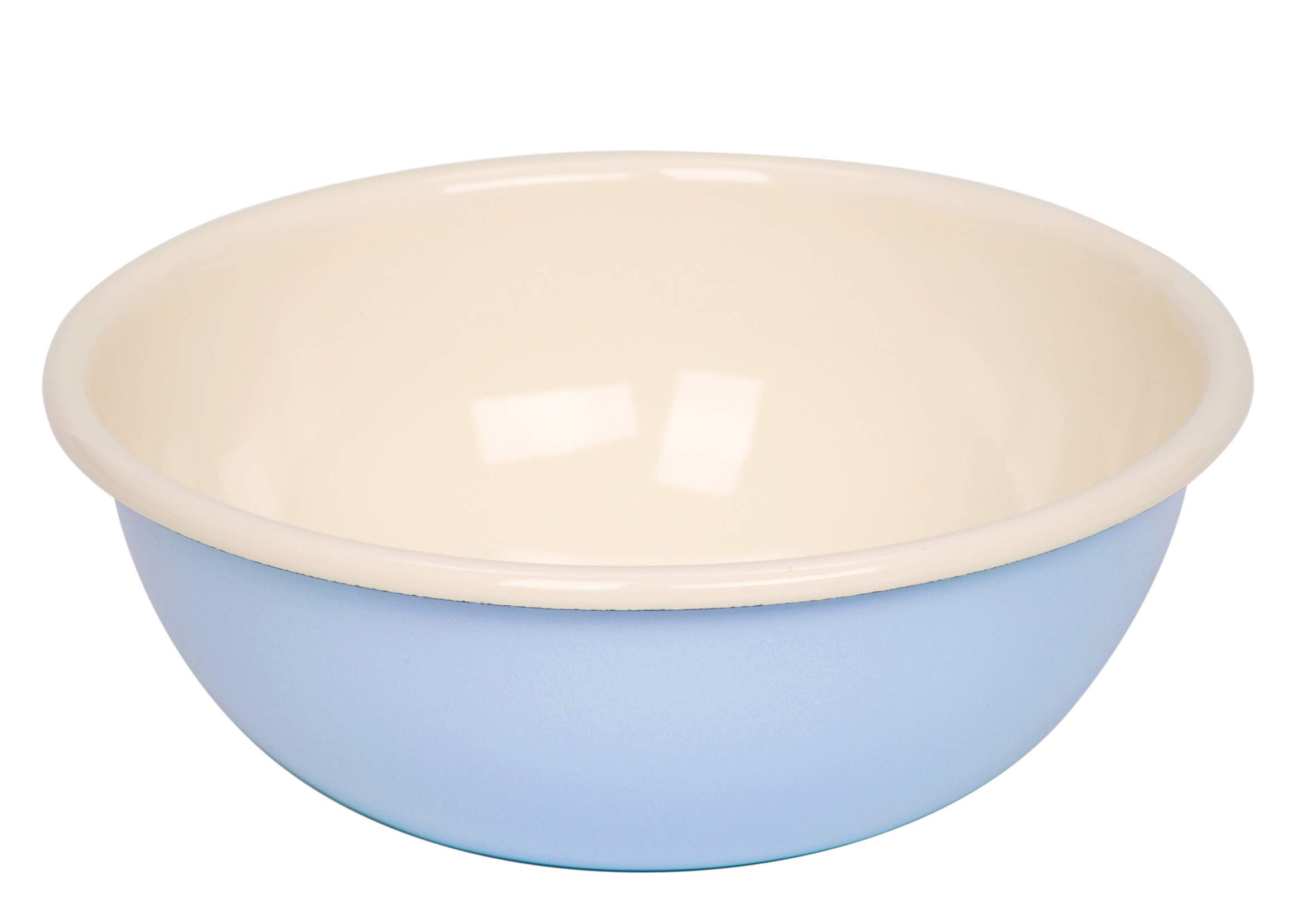 Riess, 0305-006, Kitchen Bowl 18, Classic - Colourful/Pastel, Colour: Blue, Diameter 18 cm, Height 6.6 cm, Capacity 1 Litre, Enamel, Induction