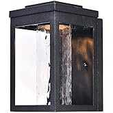 Maxim Lighting 55902WGBK Salon-8W 1 LED Outdoor Wall Mount-6 Inches Wide by 10 inches high, Finish Color: Black, Glass Color: