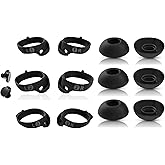 6 Pairs Replacement Ear Tips for Bose QuietComfort Ultra 2nd Earbuds 2025 | Eartips for Bose QC Ultra Earbuds (2023) &amp; QuietComfort Earbuds II (2022) - Anti-Slip Silicone Wingtip Covers-Black