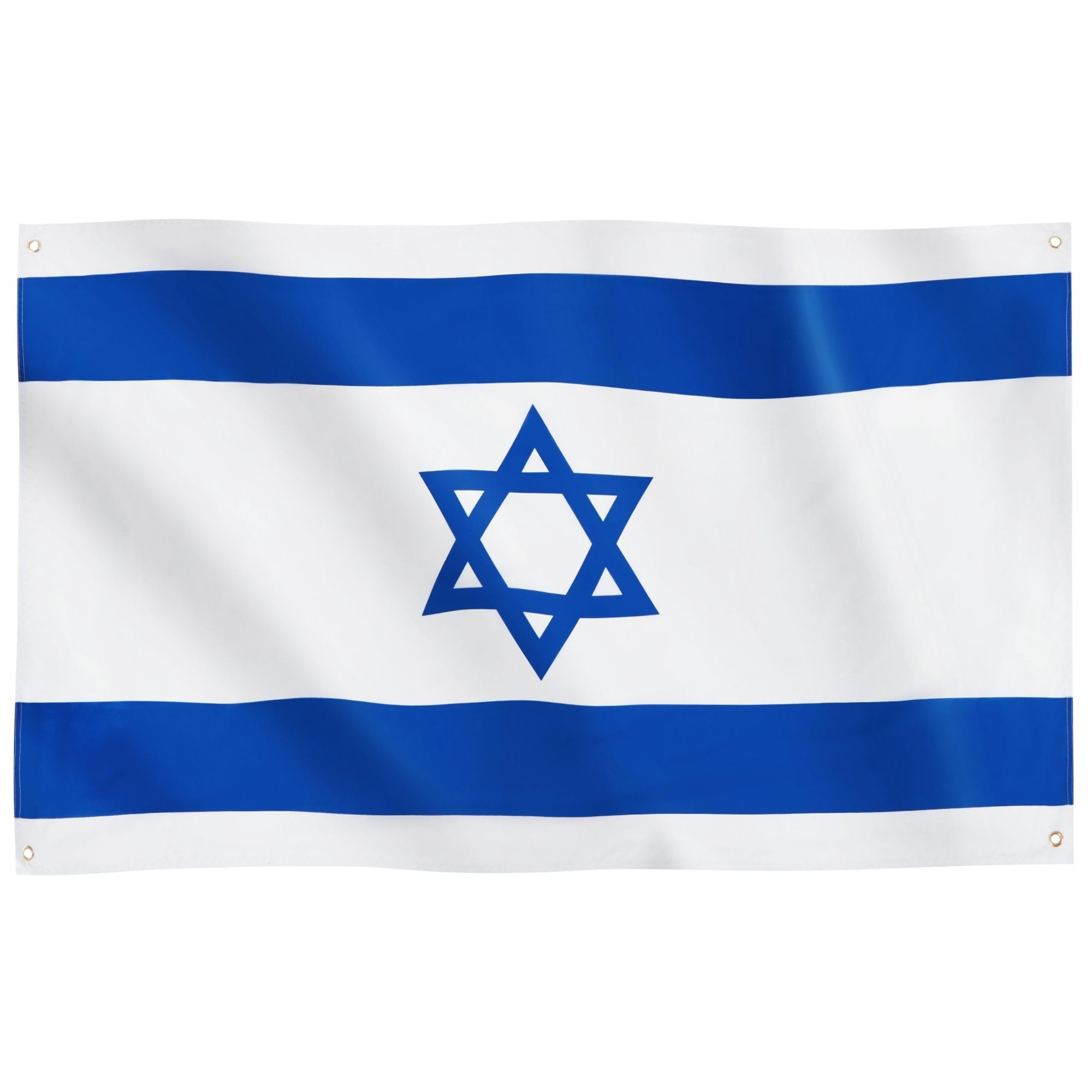 Runesol Flag of Israel, 3 x 5 inches, Celebrate Eurovision 2024, 4 Eyelets, White with Blue Israeli Star of David Celebrate Independence Day, Yom Ha'atzmaut, Outdoor and Indoor Use — image 1