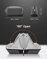 Inateck Electronics Organizer Travel Case 180° Open Water-Resistant Gray Large view 2