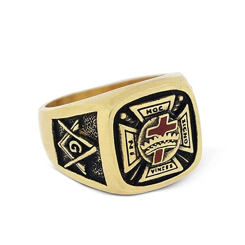 Knights Templar Masonic Ring, In Hoc Signo Vinces Ring