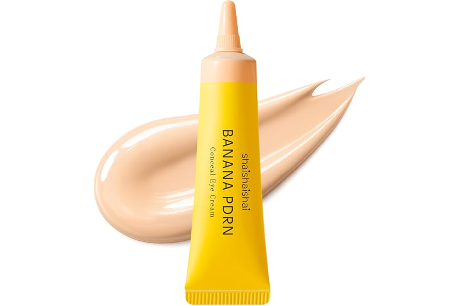 shaishaishai BANANA PDRN Conceal - Hydrating Under Eye Cream & Dark Circle Coverage, Advanced Formula with PDRN + Ectoin, Non-Sticky, Korean Skincare, 0.52 oz (Vanilla)