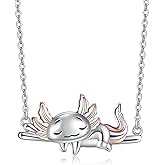 StoryMidir Axolotl Necklace for Women 925 Sterling Silver Axolotl Necklace Gifts Animal Pendant Mexican Axolotls Jewelry Gift