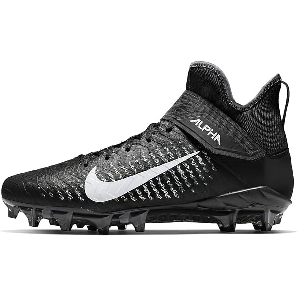 Nike Alpha Menace Pro Mid Football Cleats Black Silver Mens 10.5 UK 9.5 EU 44.5 Nike Alpha Menace Pro Mid Football Cleats Black Silver  main image 2
