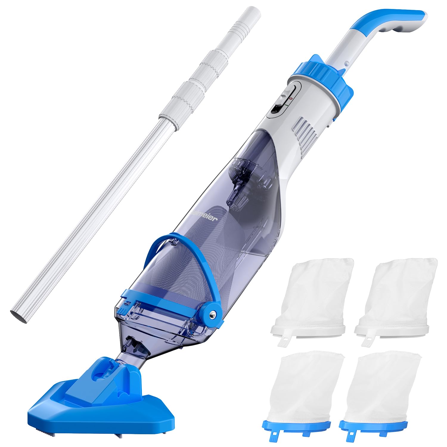 Photo 1 of **NON REFUNDABLE ITEM**(NON REFUNDABLE)
BIELMEIER Cordless Pool Vacuum with Telescopic Pole, Handheld Rechargeable Swimming Pool Cleaner, Wireless Strong Suction 19 GPM Pool Vacuum for Cleaning Spas, Hot Tubs, Above/In Ground Pools