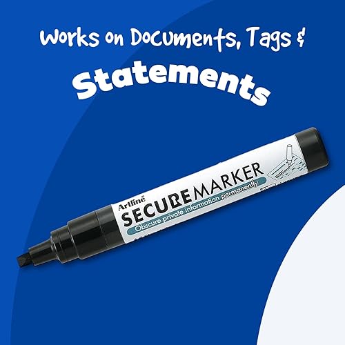 Pigment Ink Artline Secure Marker Redacting Pen 6-Pack Secure