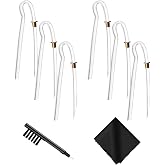 Sierescon Hearing Aid Tubes - Size #13 Preformed BTE Earmold Tubing 3.5 x 2 mm Hearing Aid Replacement Tube with Gold Lock Hearing Aid Cleaning Kit (6)