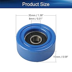 Yinpecly 2Pcs 8 x 35 x 15mm Roller Idler Bearing
