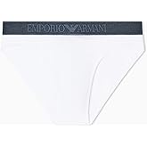 Emporio Armani Men's Shiny Logo Band Brief, White, Large