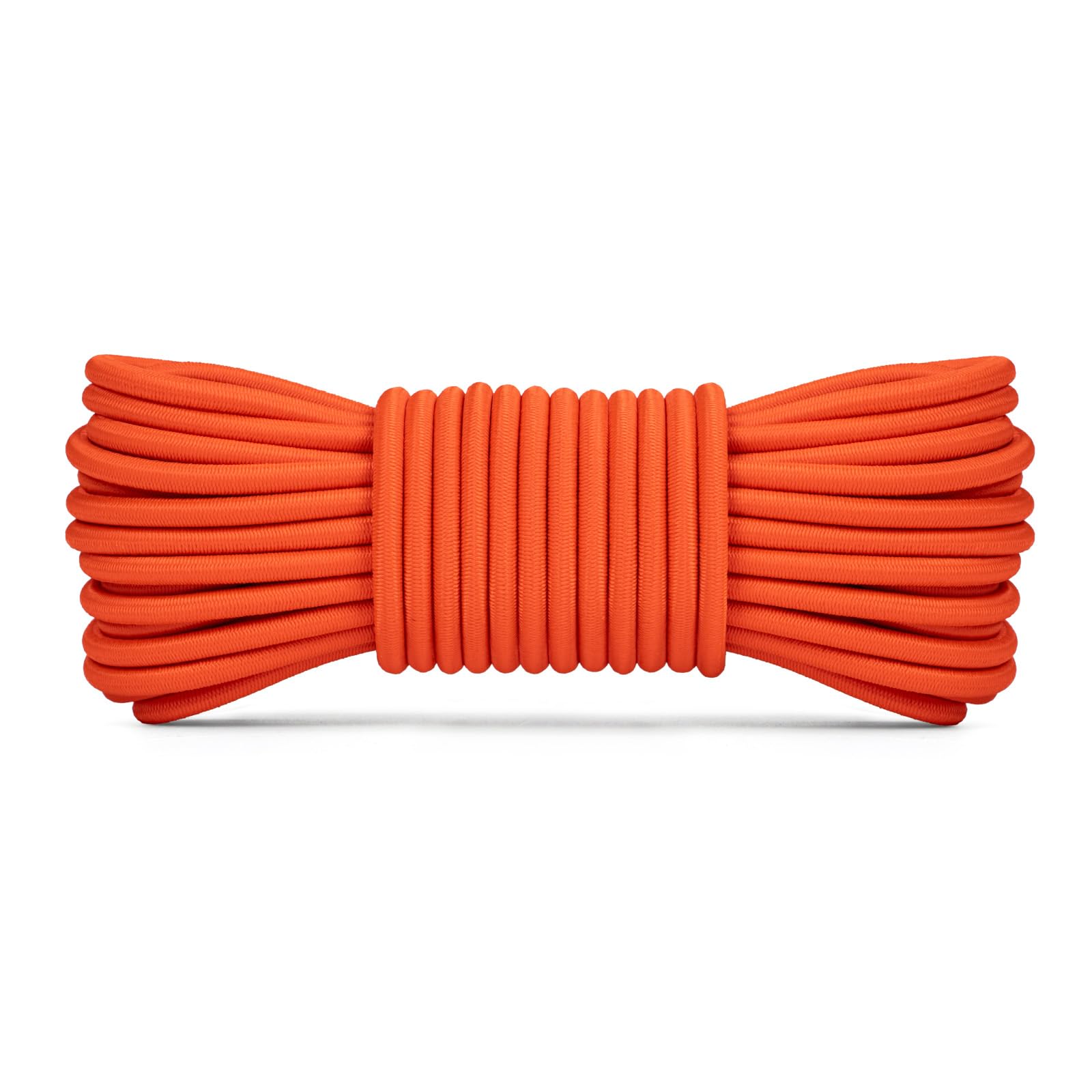 Abma Cord Bungee Cord 4mm 10M Elastic Shock Cord 100% Stretch Elastic Bungee Rope for Tarpaulin, Trailer, Backpack, Tent Pole, Kayak - Orange