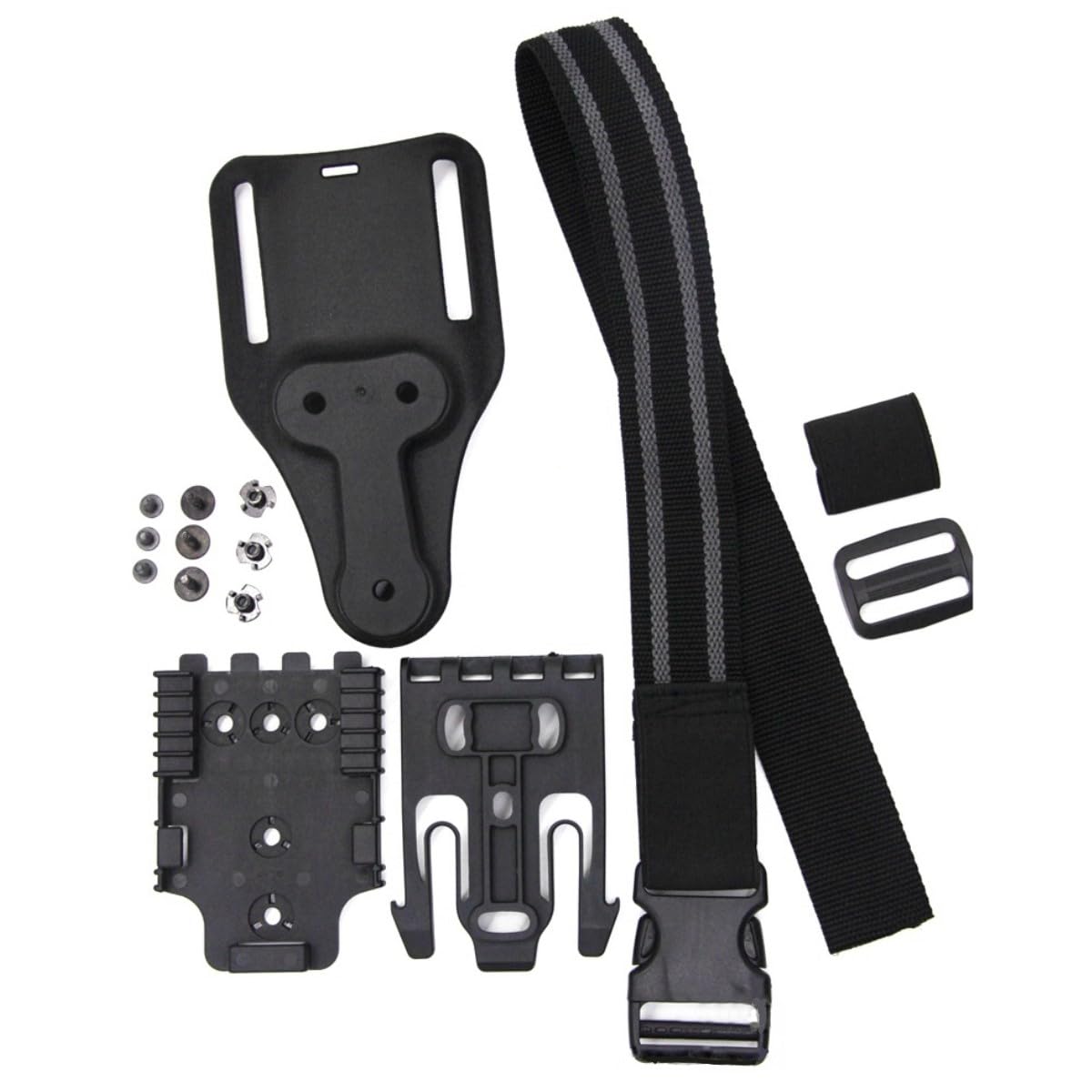 HOUSON Tactical Drop Leg Band Strap, Quick Locking System Kit Gun Holster Paddle Adpater Quick Release Buckle Drop Leg with QLS 19 22 Hunting Accessories