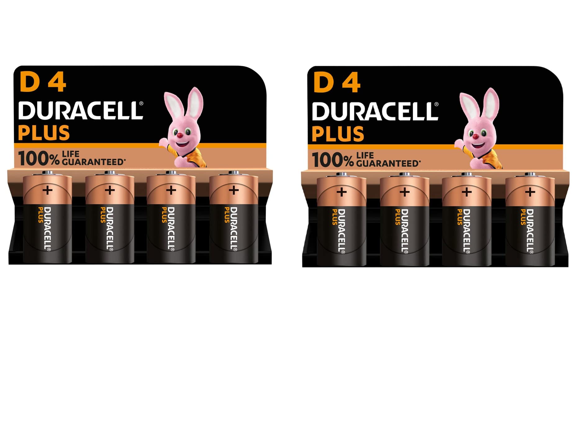 Duracell MN1300 Plus Power Alkaline D Size Batteries (Pack of 8)