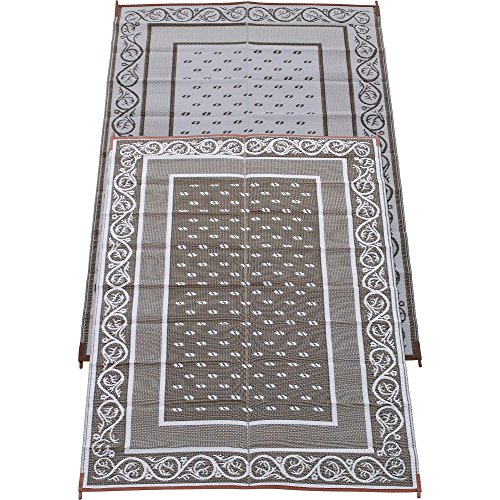 Outdoor Reversible Patio/RV Mat, 6ft. x 9ft, Khaki, Model 47946