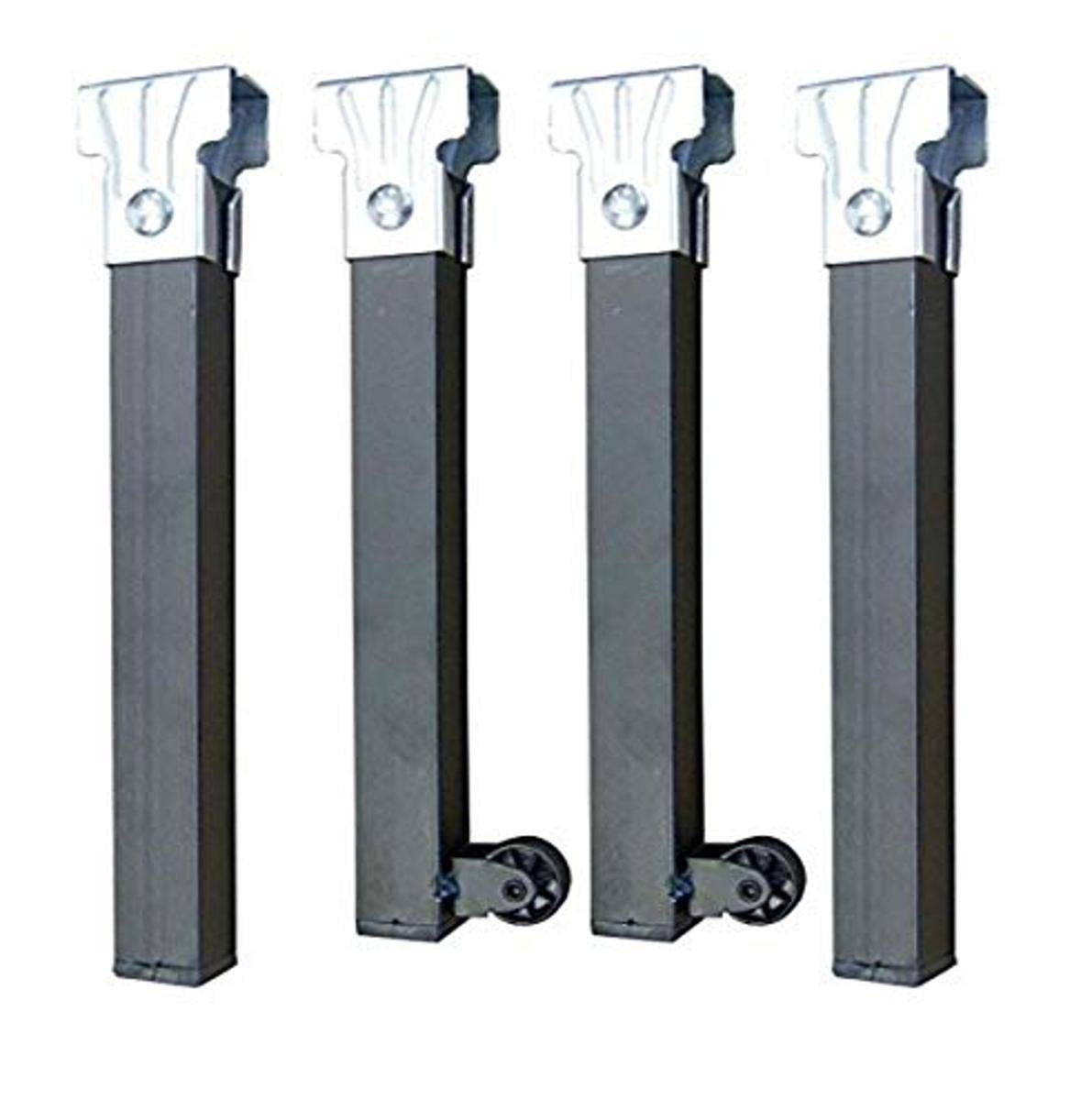 IMEX EL ZORRO Set of 4 Legs with Wheels, Metal, Neutral, 35 x 3.5 x 3.5 cm