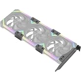 YAODHAOD Dual Fan Mount Rack PCI Slot Bracket,9cm/12cm Fan Computer Radiator Holder Graphics Card Bracket (Three Mount Rack)