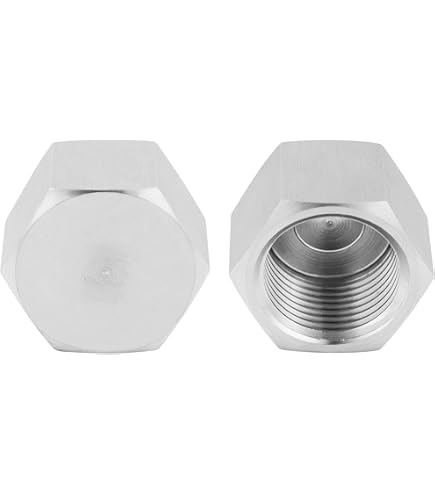 Uxcell G1/2 Stainless Steel Hex End Cap With Washer – 2-Pack For Gas, Water & Oil Lines