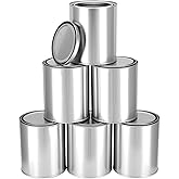 QWORK 6 Pack 1 Quart Metal Paint Cans with Lids - Empty Unlined Tinplate Containers Paint Buckets for Arts & Crafts, DIY Projects