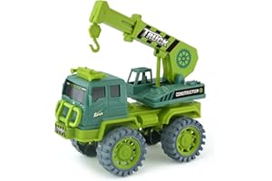Lovskoo Large Crane Truck Construction Toys Trucks for Toddlers 2-4 Years Engineering Vehicle Toy Trucks for Kids Ages 4-8 Toy Cars for Boys Age 4-7 Sensory Toys Christmas Birthday Gifts