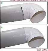 Kair 150mm 6in Plastic Ducting 90 Degree Elbow Bend White view 3