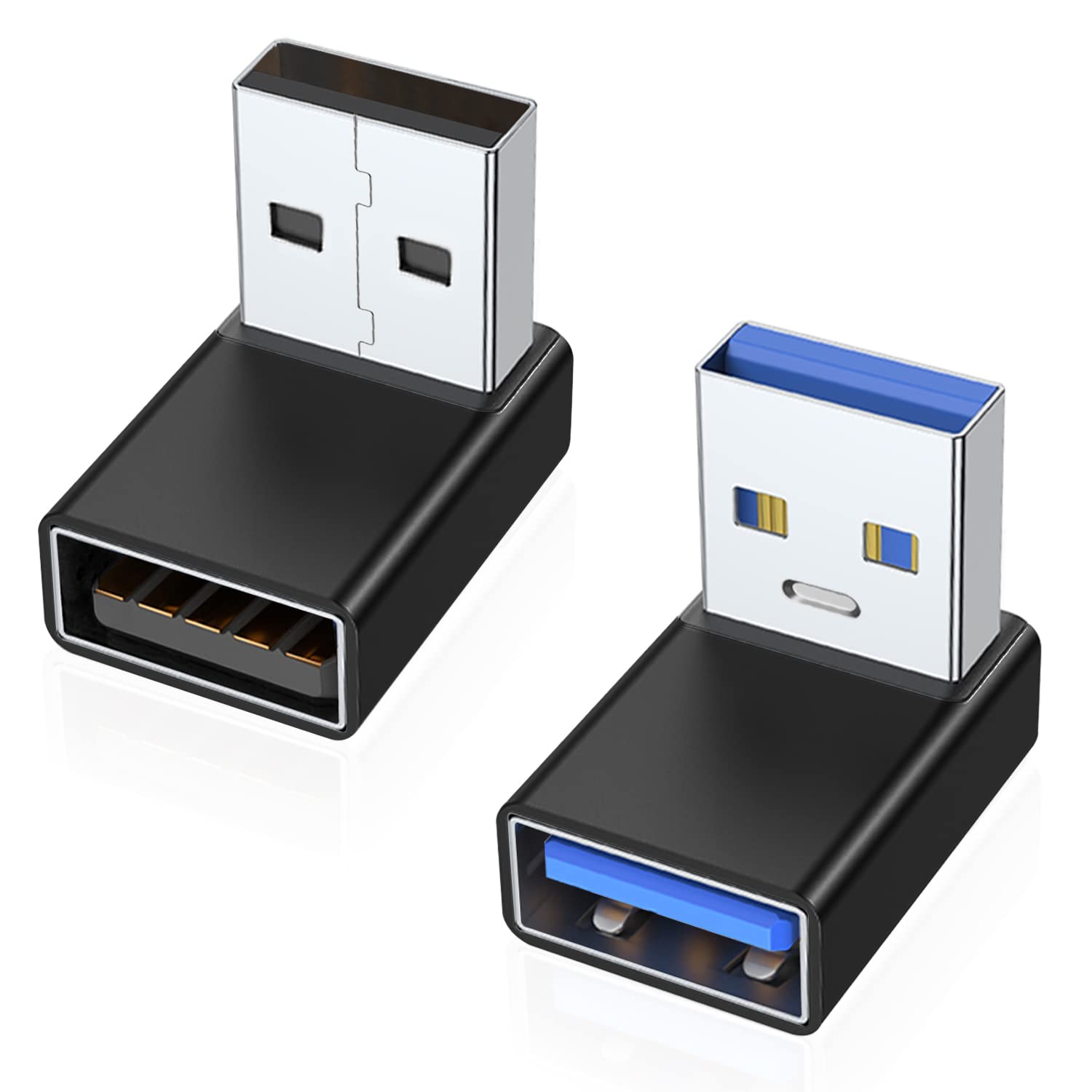 Computer Adapters Usb Mua AreMe 90 Degree USB 3.0 Adapter 2 Pack, Up and Down Angle USB A ...