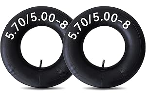 2-Pack 5.00-8 Inner Tube, Straight Valve Stem for Lawn Mower, Golf Cart, Utility Trailer and Mobility Scooter Tires