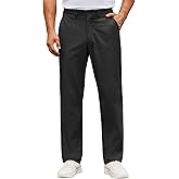 COOFANDY Mens Casual Pants Cotton Classic Fit Stretch Chino Pant Khaki Lightweight Work Dress Slacks