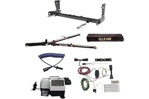 TrendsAuto Blue Ox Ascent Tow Bar & Baseplate Combo with Electrical Cable Extension, EZ Light Wiring & Patriot Flat Tow Brake fits 2018 2025 Wrangler JL | Includes Decal