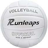 Runleaps Volleyball, Waterproof Indoor Outdoor Volleyball for Beach Game Gym Training (Official Size 5)