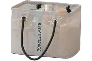 Mesh Shower Caddy Tote Bag Portable Bathroom Storage Organizer with Handles for Bathroom, Swimming, Gym, Beach, Travel