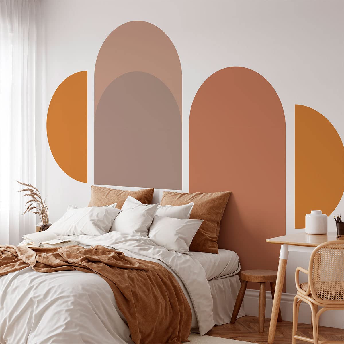 Ambiance Sticker Non-Woven Wallpaper Giant Frescoes Pre-Pasted Arch Africani Decorative Label Height 125 x Length 60 cm