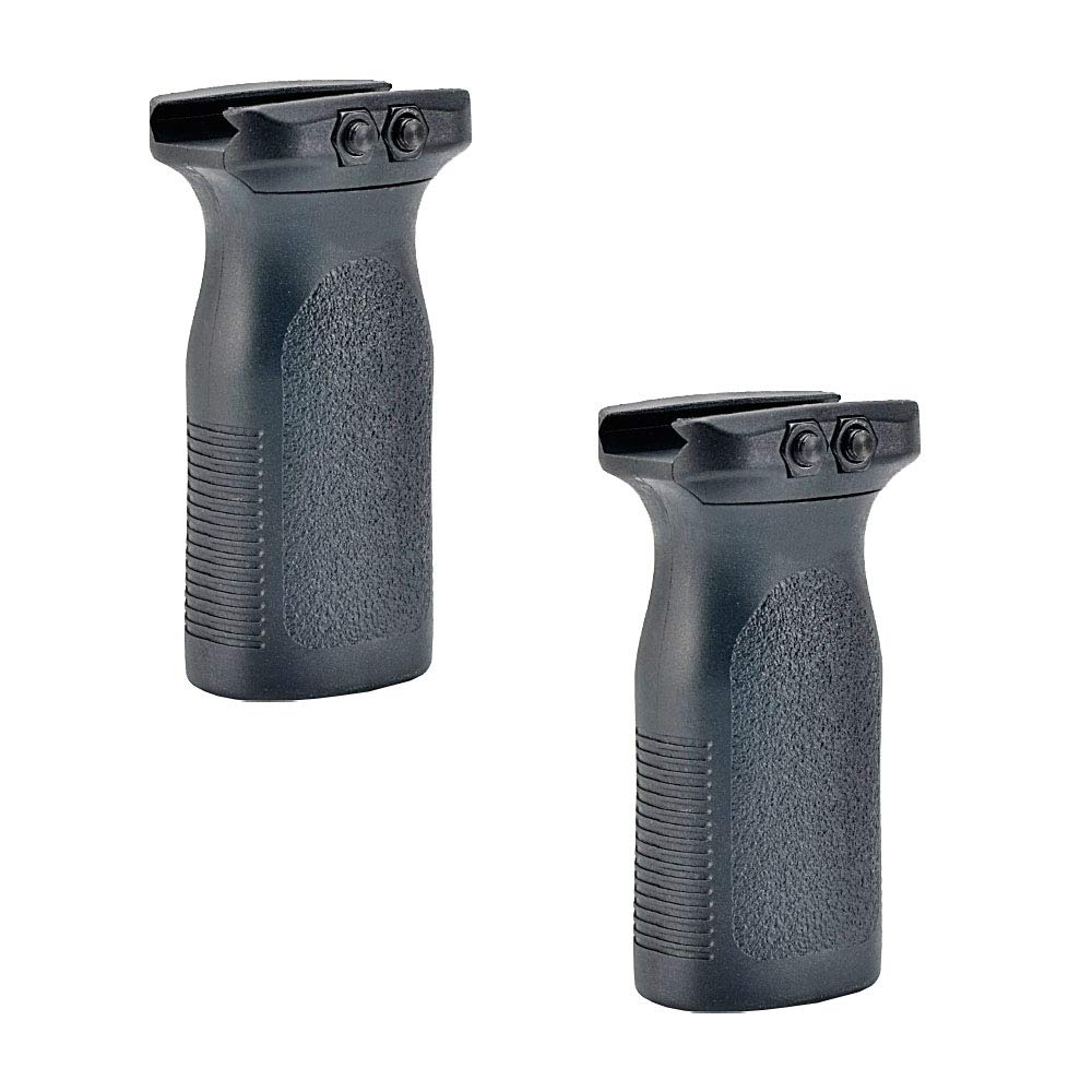 2 Pcs Black Vertical Grip Universal Plastic Airsoft Tactic Grip for Airsoft Rail Accessories