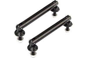 EOHMAK Car Front Bumper Lip Splitter Strut Rod 2PCS Strut Rod Protector Rod Support Bars Adjustable Compatible Auto Bumper Fasteners Lever Kits with Most Vehicles(Black,75mm/2.95")