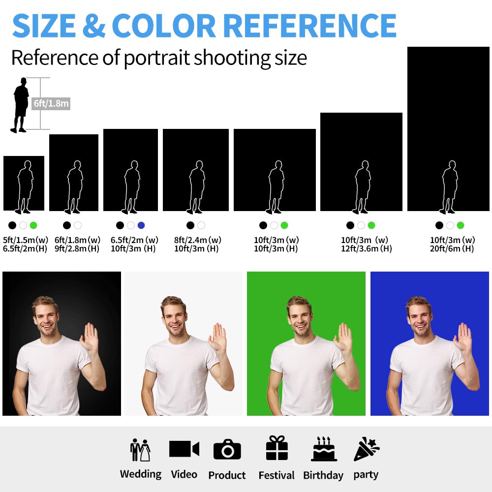 HEMMOTOP Black Backdrop Curtain, 5x6.5 ft Photo Backdrop for Photoshoot, Party, Video Recording, Drop Cloths Polyester Fabric, Background for Photography, Birthday (Backdrop Only)