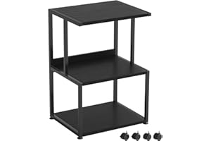 Vermess Printer Stand, Large 3 Tier Printer Table with Wheels, Industrial Printer Storage Cart, Rolling Printer Cart with Sto
