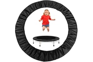 joyibay Trampoline Spring Cover Black, Round Trampoline Edge Protector Replacement, 600D Oxford Cloth Optional Cover for Small Trampoline Waterproof Cover for Home Playground