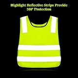 Firtink 4 Pieces Kids Hi Vis Vests High Visibility Reflective Safety Vest view 6