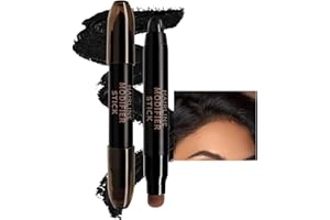 MIESCHER Hairline Pen, One Stroke to Cover Gray Hair Fill-in-the-White Pen, Hair Color Pen Quick Cover White Hair Stick, Long-lasting Waterproof Large Capacity Hairline Stick, 01#BLACK