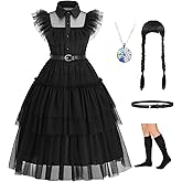 digi Halloween Black Costume Girls Dress,Halloween Birthday Cosplay Costumes for Kids 4-12 Years