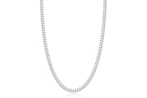 Eterjew Italian Solid 14k Gold Over 925 Sterling Silver Chain Necklace for Men Women, 3.5mm, 4mm, 5mm Mens Necklace Chain, World's Top Craftsmanship Cuban Link Chain, Mens Chain 16 18 20 22 24 26 Inch