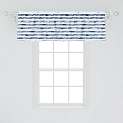 Ambesonne Harbour Stripe Window Valance Pack of