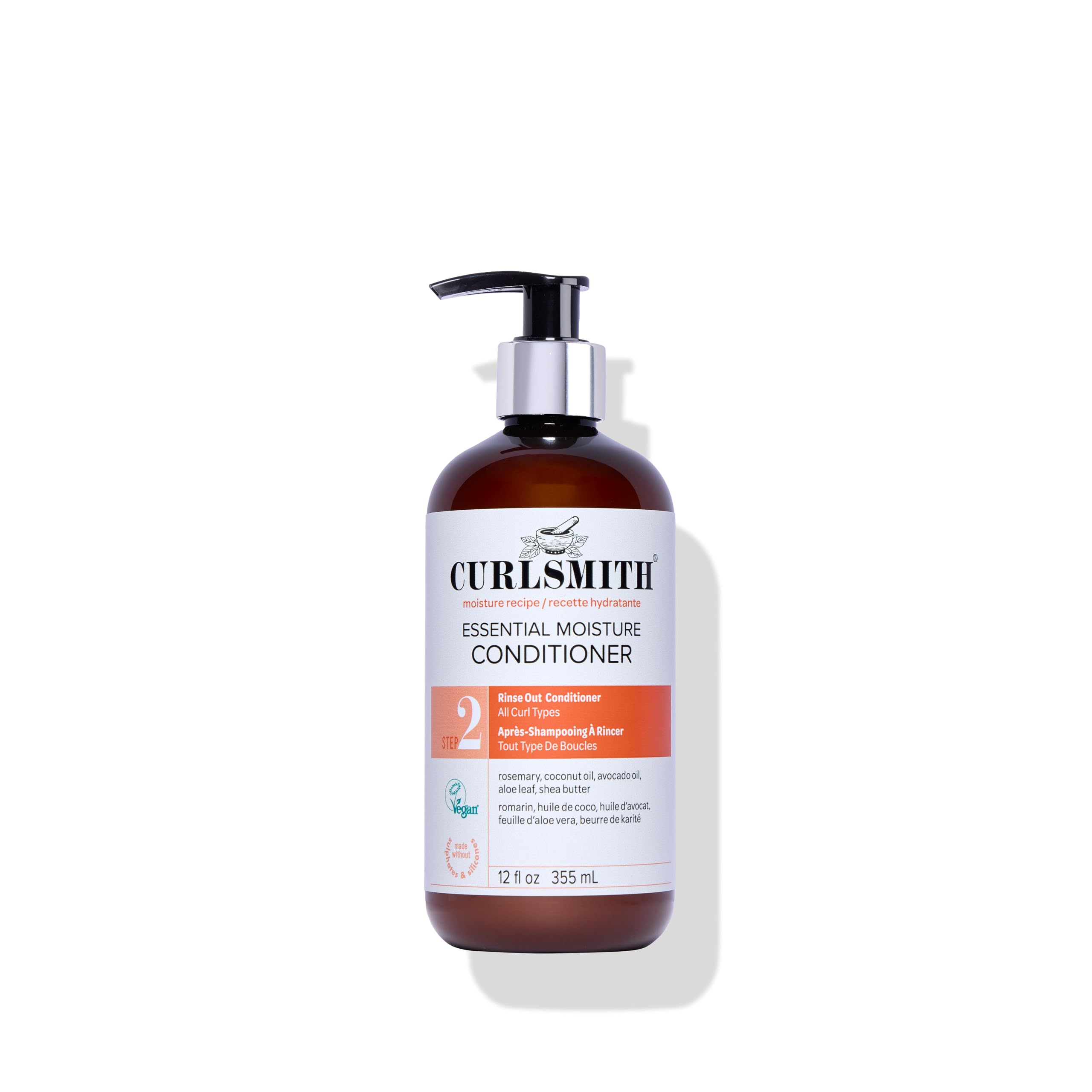 Photo 1 of CURLSMITH - Essential Moisture Conditioner, Lightweight Frizz Control for Wavy, Curly and Coily Hair, Vegan (12 fl.oz) LEAKAGE
