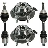 AutoShack Front CV Axle Shaft Wheel Hub Bearing Assemblies with ABS Replacement for 2012-2018 Ram 1500 2019 Ram 1500 Classic 