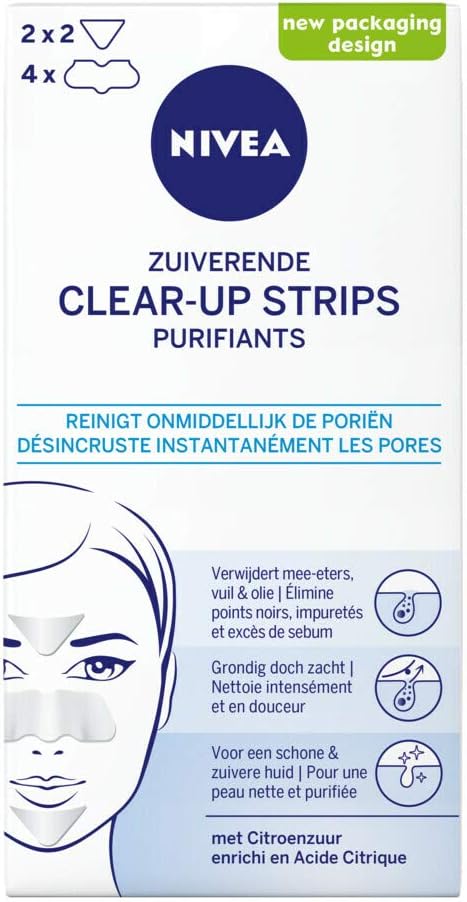 NIVEA Clear Up Strips 50g Purifying Pores Excess Sebum Fruit Acid Normal Skin