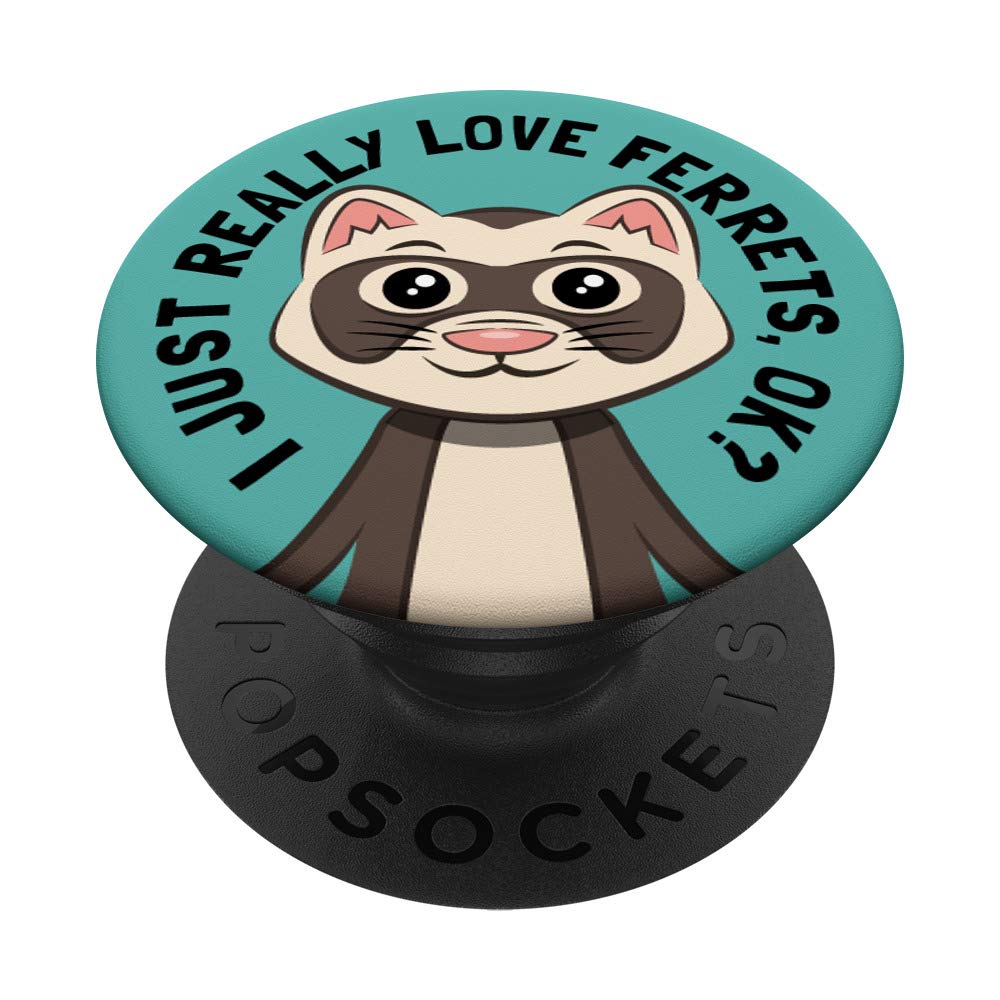 Cute Ferret Gift For a Ferret Lover or Pet Ferret Owner PopSockets PopGrip: Swappable Grip for Phones & Tablets