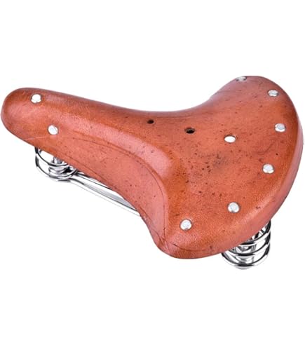 Selle De Vélo RockBros Vintage Cuir Marron – Randonnée, VTC, Course – Neuf