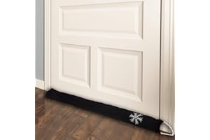 Simply Genius Cold Weather 36-Inch Door Draft Stopper Snake - Wind Blocker for Door Bottom and Window Sill (Black)