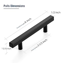 JOY DECOR 30 Pack 3-1/2 Inch Matte Black Square