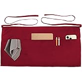 Xeoxarel Aprons with 4 Pockets (Available in 3 Pack / 7 Pack) 23.5'' X 11.5''