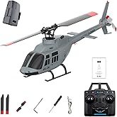 NBJIALIN RC ERA A60 Helicopter - Remote Control Helicopters for Adult, 1/42 Sacle 2.4G 4CH Gyro Stabilized Aircraft with Altitude Hold &amp; Optical Flow,3D Stunt Drone (Gray)